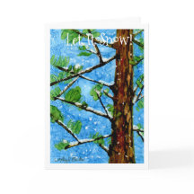 Pin blanc dans la carte de vacances neige