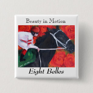 Pin/Brooch Eight Belles Memorial 2 Inch Square Button