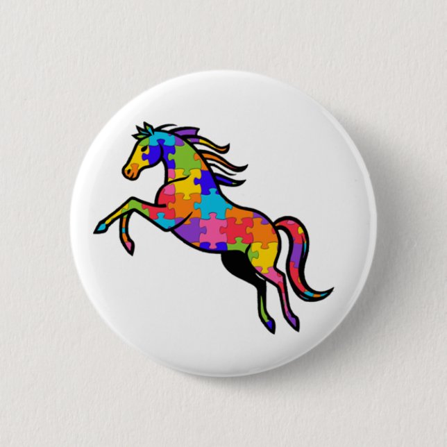 Pin (Button) Puzzle - Horse (Front)
