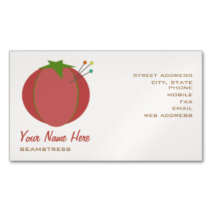 Pin Cushion Magnetic Business Card