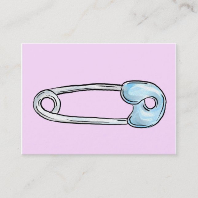 Pin de couche-culotte sur le carte de visite rose (Devant)