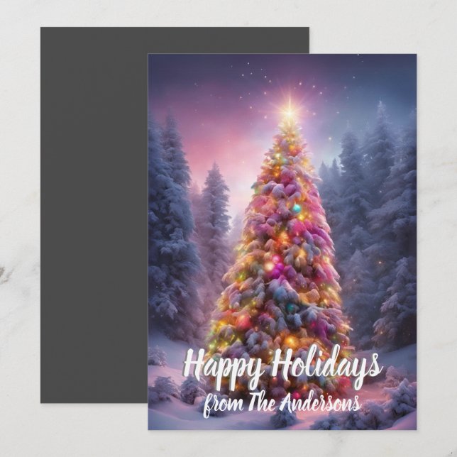 Pin de Noël 83, Joyeuses fêtes, 1 carte (Devant / Derrière)