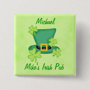 Pin irlandais de badge nominatif de casquette