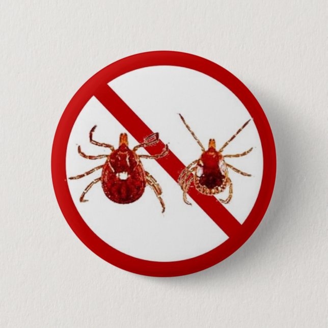 Pin, Lyme Disease Awareness (White) 2 Inch Round Button (Front)