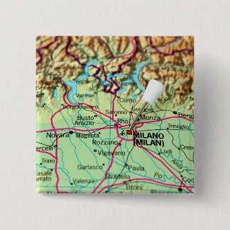 Pin Map of the city of Milan, Italy