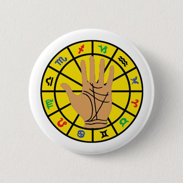 Pin-On Badge - Divination 2 Inch Round Button (Front)