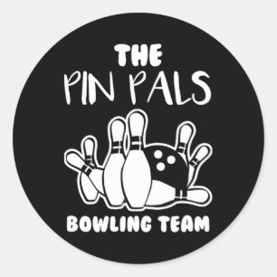 Pin Pals Team Bowling Classic Round Sticker