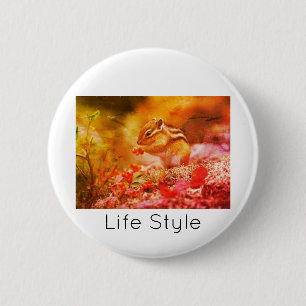 Pin Redondo De 2 Pulgadas Chipmunk Life Style tre