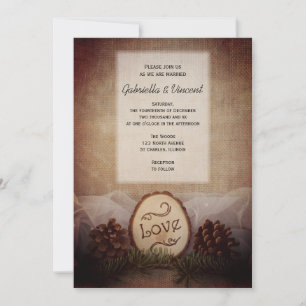 Pin Russe Cones Woods Faire-part de mariage