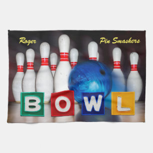 Pin Smashers Bowling Kitchen Towel