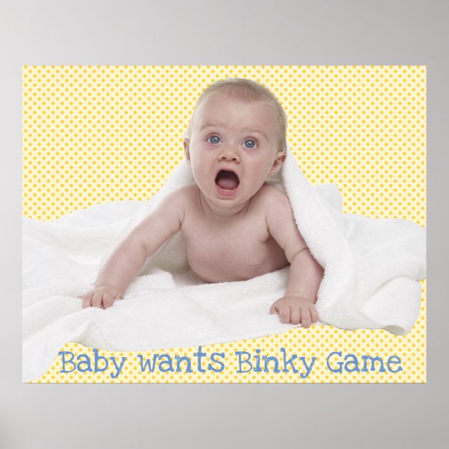 Pin the Pacifier sur le Baby shower Poster du jeu (Devant)