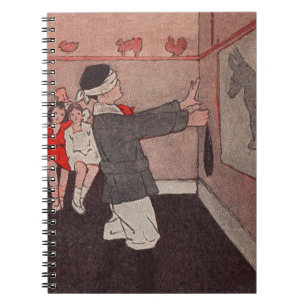 Pin the tail Donkey Vintage Children Notebook