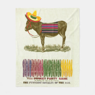 Pin the tail on the Donkey Fleece Blanket