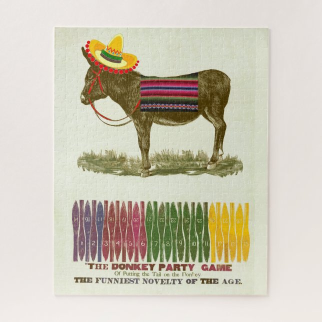 Pin the tail on the Donkey Jigsaw Puzzle (Vertical)