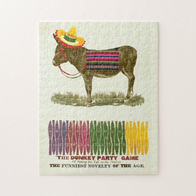 Pin the tail on the Donkey Jigsaw Puzzle (Vertical)