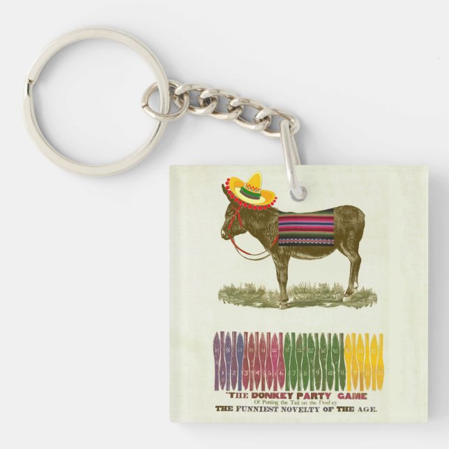 Pin the tail on the Donkey Keychain (Front)