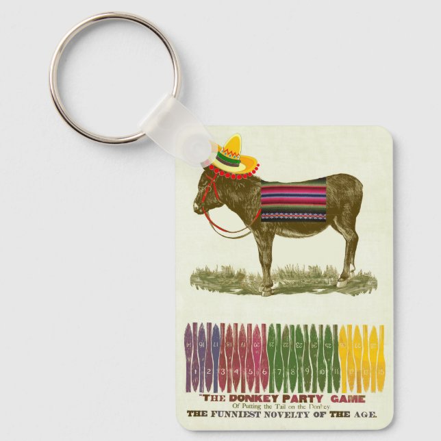 Pin the tail on the Donkey Keychain (Front)
