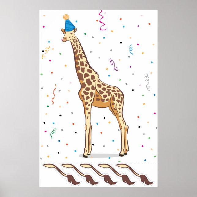 Pin the Tail on the Giraffe Poster (Front)