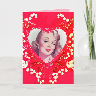 PIN UP 1950S VALENTINE HOLIDAY CARD