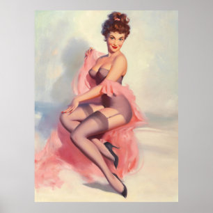 Pin-up Beautiful In Pink Poster