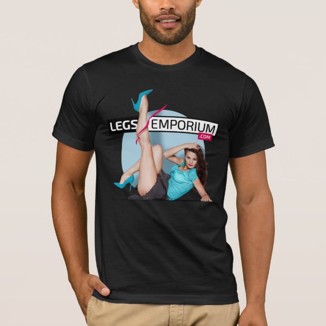 Pin-Up Cheesecake Black T-Shirt (Front)