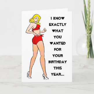 Pin-up Girl Birthday Card