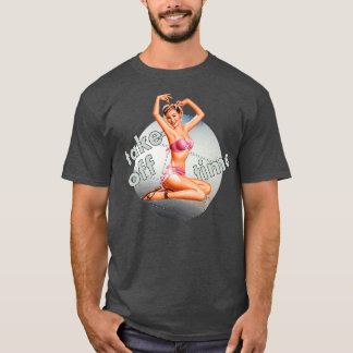 Pin up Girl bomber take off time nose art WW2 Ret T-Shirt