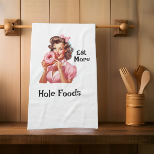 Pin-Up Girl Doughnut Kitchen Towel