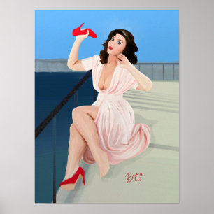 Pin-up Girl, Ouch, it aches! (poster) Poster
