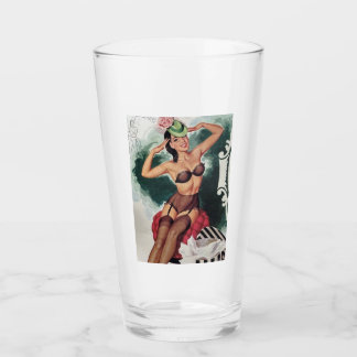 PIN UP GIRL PINT GLASS