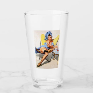 PIN UP GIRL PINT GLASS