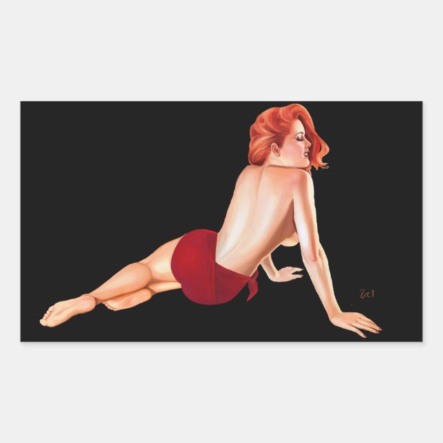 Pin-up Girl, Red Passion (sticker) Sticker (Front)