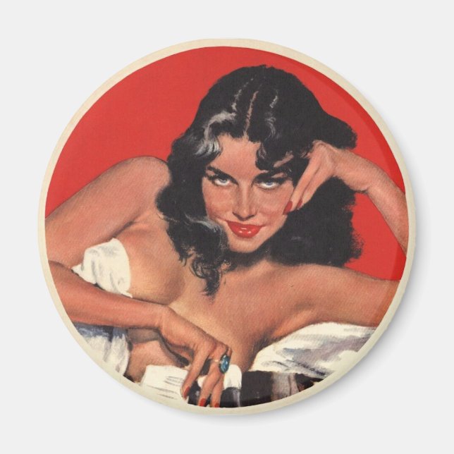 Pin Up Girl Refrigerator Magnet (Front)