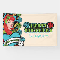 Pin-up Girl, Rock-a-Billy party Banner