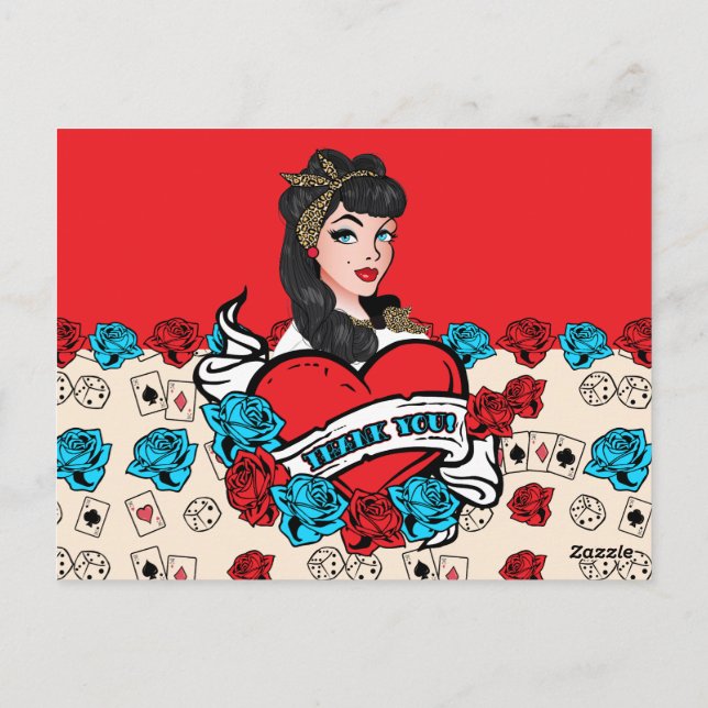 Pin-up Girl, Thank You Cards (Back)