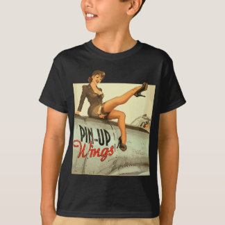 Pin up Girl Wings Vintage Poster WW2 T-Shirt