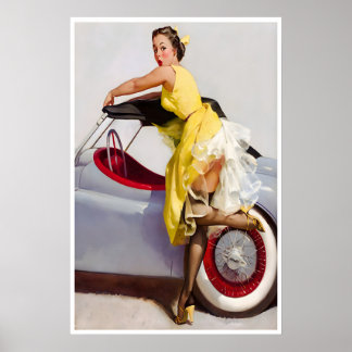 Pin Up Girls Art Mancave Poster Print Super