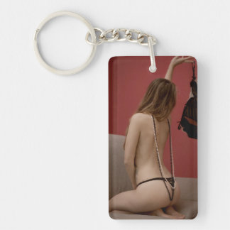  Pin Up Lingerie Model Photo Key Chain