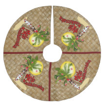 Pin-up Mele Kalikimaka Christmas Tree Skirt 2