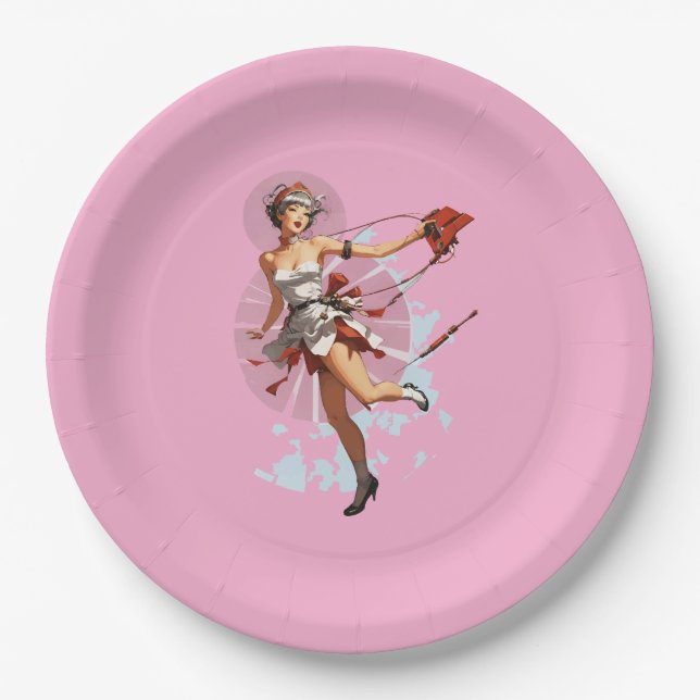 Pin-Up Party Plate (Front)