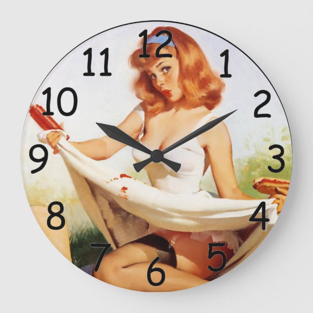 Pin Up Picnic Clock (Front)