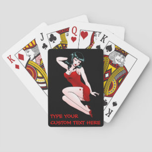 Pin-Up Playing Cards Lady Luck Personalized Cards