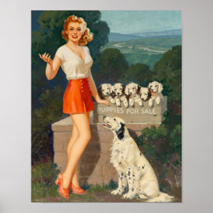Pin-up Puppies for Sale Poster