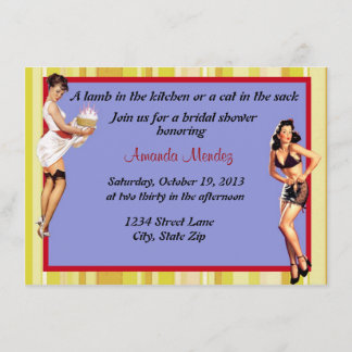Pin Up shower invitation