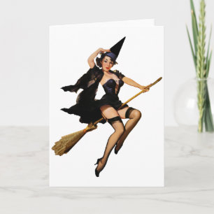 Pin-Up Witch Card