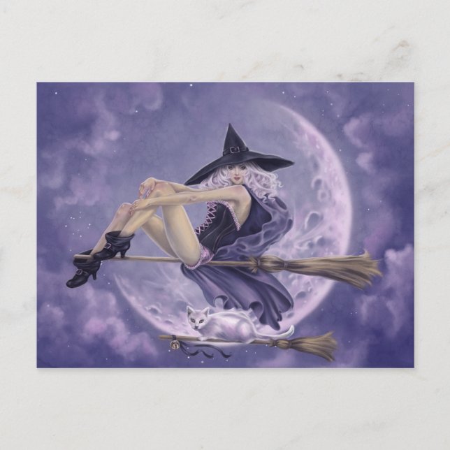 Pin-Up Witches - Bewitched Postcard (Front)