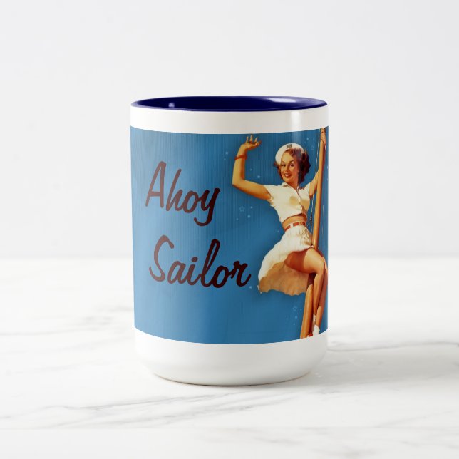 PIN UPS Two-Tone COFFEE MUG (Center)