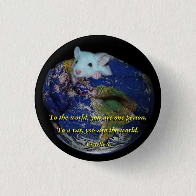 Pin: World Rat 1 Inch Round Button (Front)