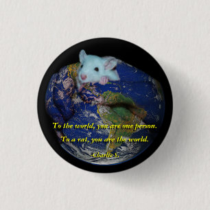 Pin: World Rat 1 Inch Round Button