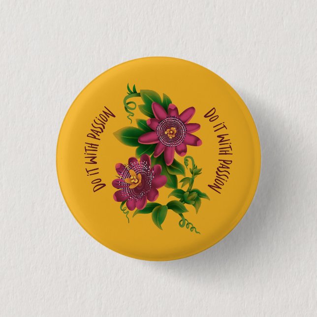 Pin Yellow Do It With Passion (Front)